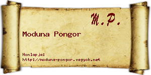 Moduna Pongor névjegykártya